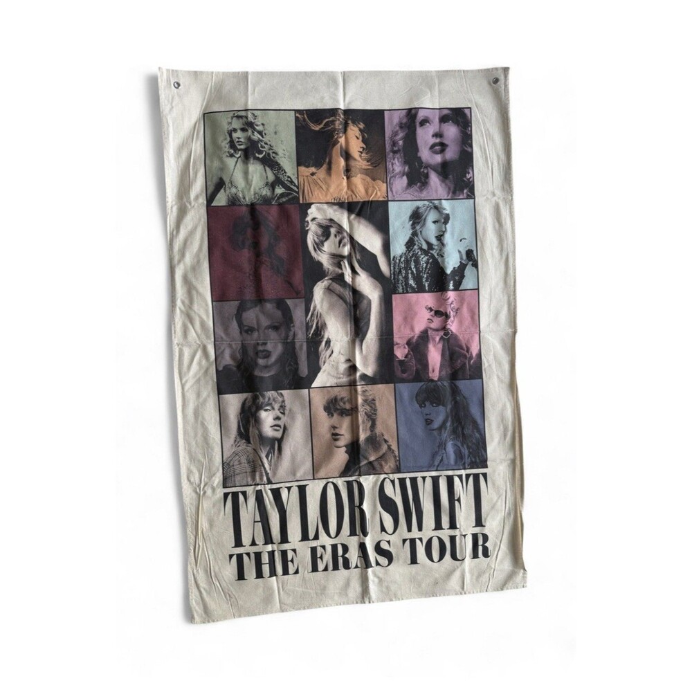 Taylor Swift The Eras Tour Canvas Tapestry Wall Hanging Official Merch 48"x30"